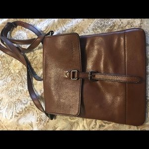 Burberry Brown Leather Crossbody Purse